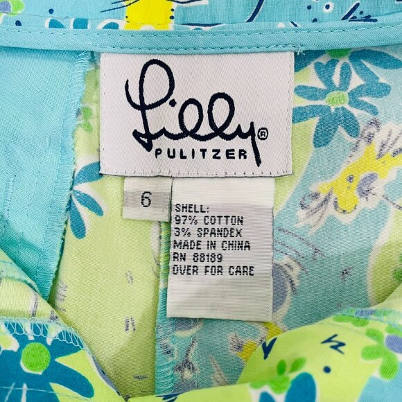 Lilly Pulitzer Vintage Shorts Mice Golfing Print Size 6 - Picture 6 of 9